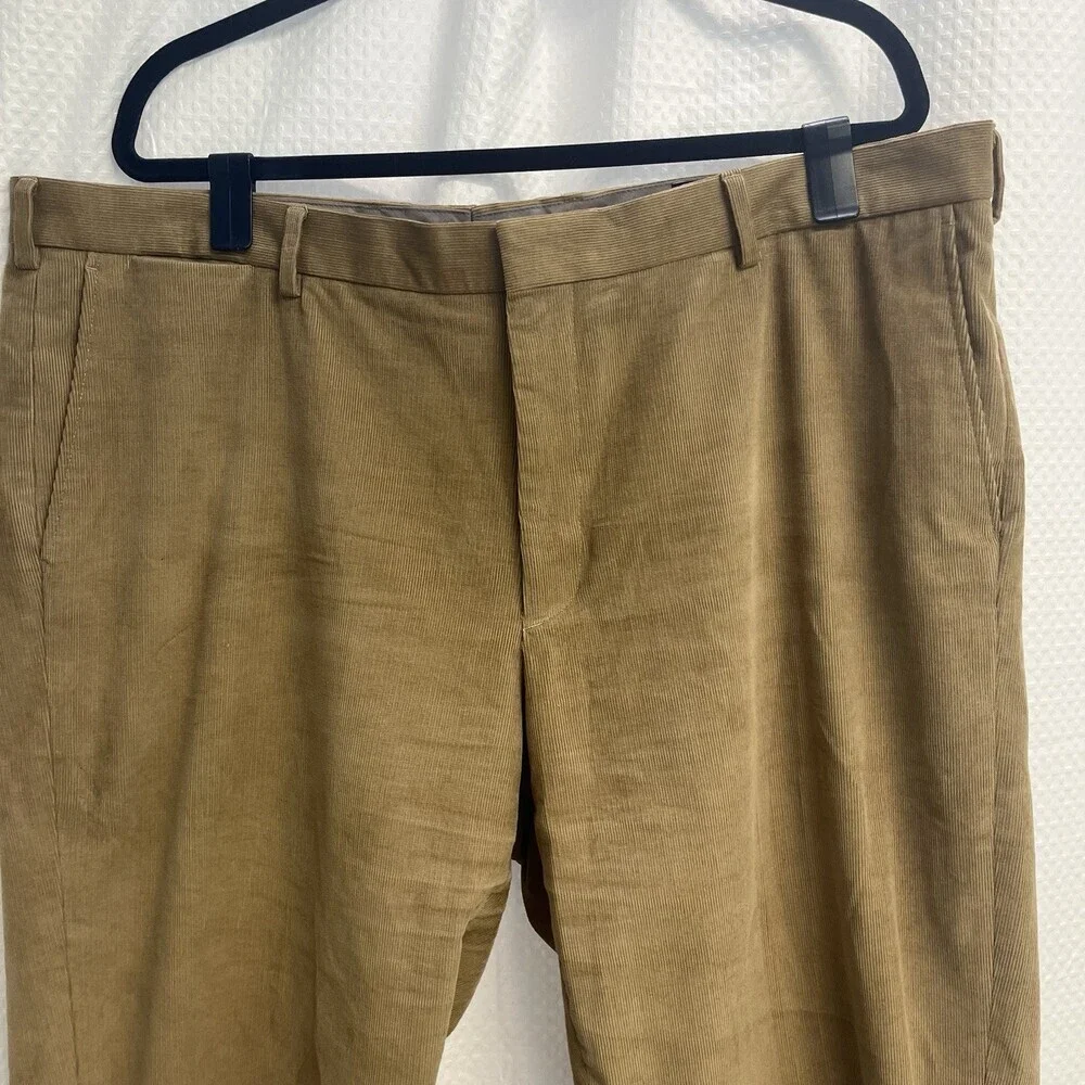 Lands End‎ Men’s Tan Corduroy Traditional Fit Pants 42 Preppy Casual Classic